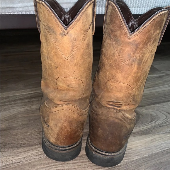 Justin steel toe, water proof work boots